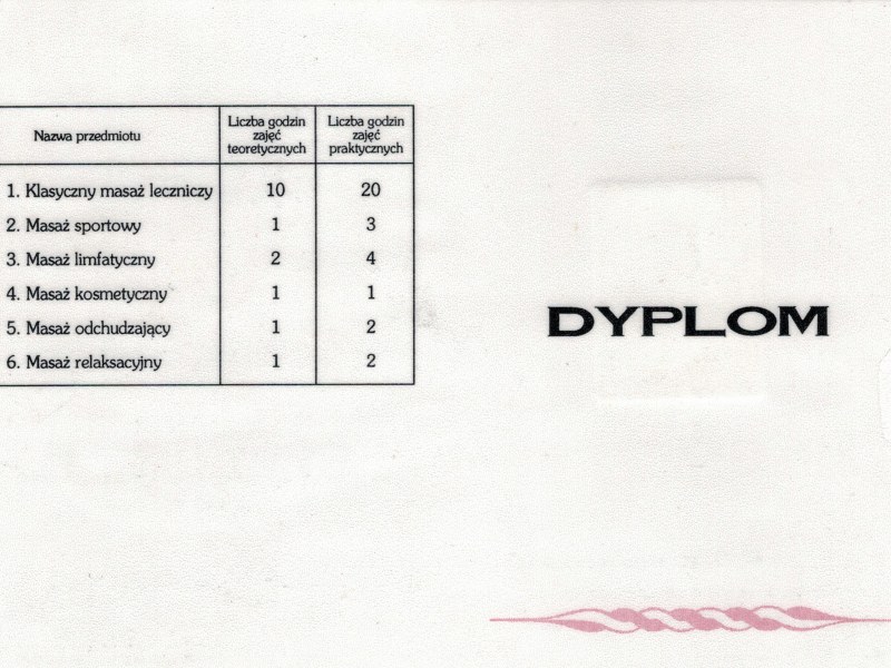 Dyplom Medycznego Studium Zawodowego